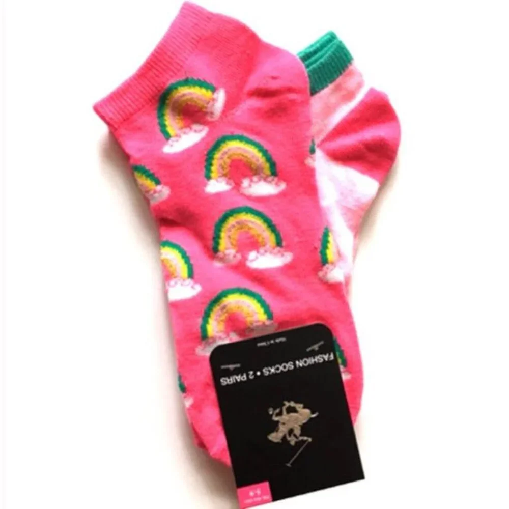 Rainbows & Polka Dot Socks